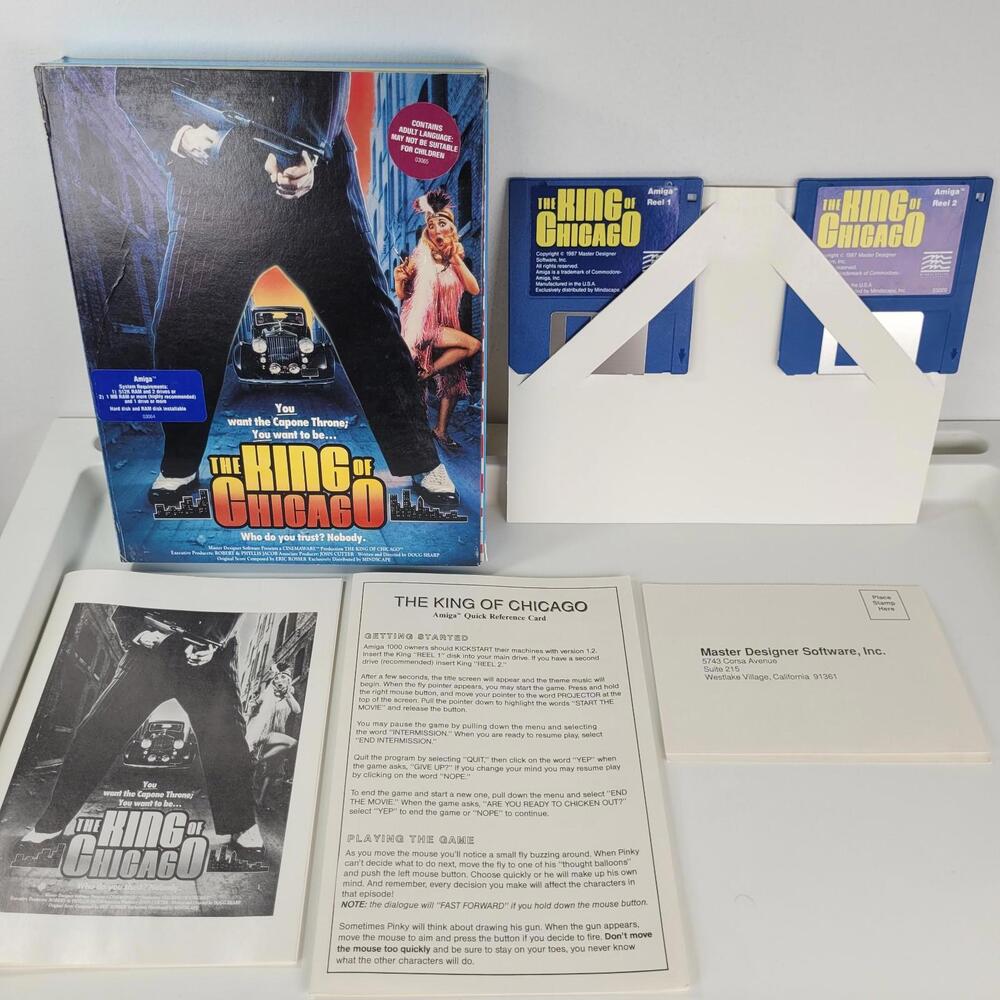 The King Of Chicago Mindscape ~ Amiga Commodore Game CIB Big Box